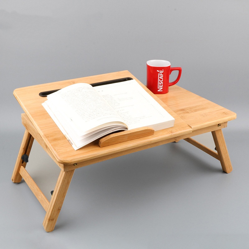 Foldable Table For A Simple Raised Bamboo Bed