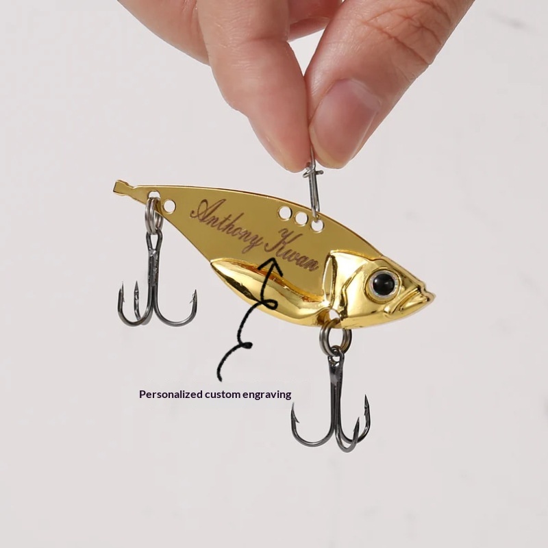 Personalized Engraved Fishhook Fishing Lure Pendant
