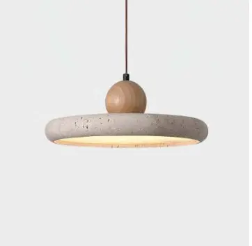 Modern Minimalist Yellow Cave Stone Pendant Light