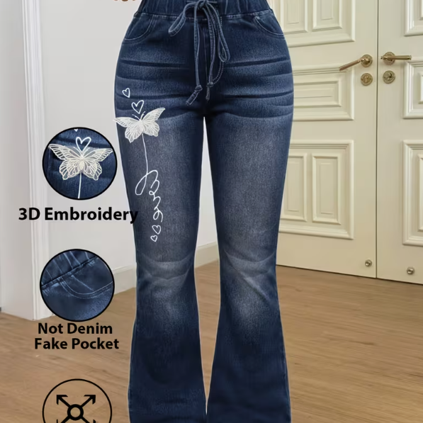 Drawstring Design Faux Pockets And A Comfortable Wide Waistband Pants