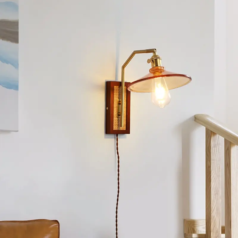 Vintage-style Wall Sconce With Built-in Switchno Wiring