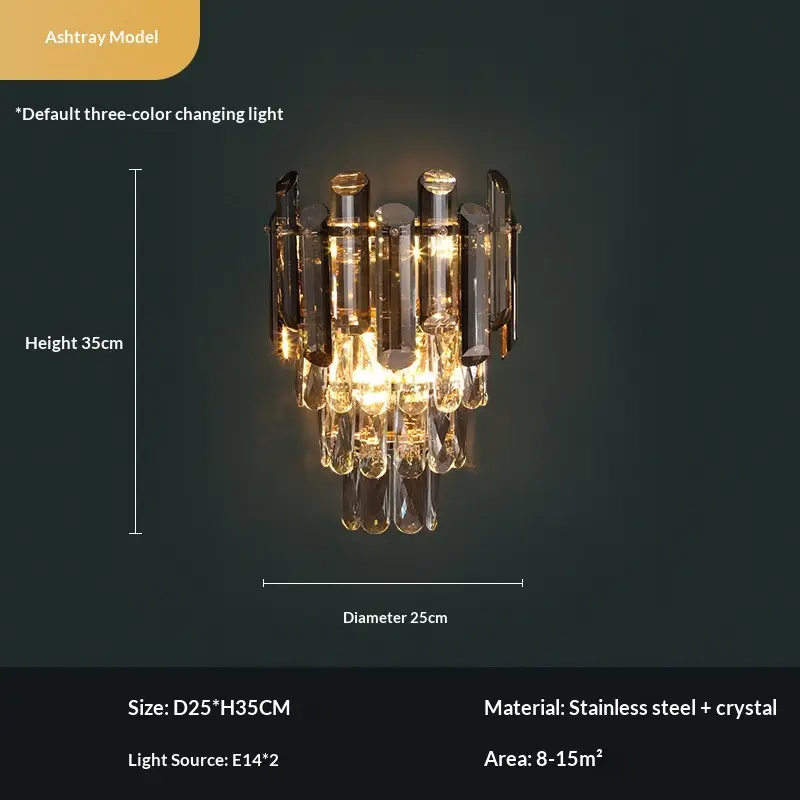 Creative Crystal Wall Sconce For The Living Room And Bedroom