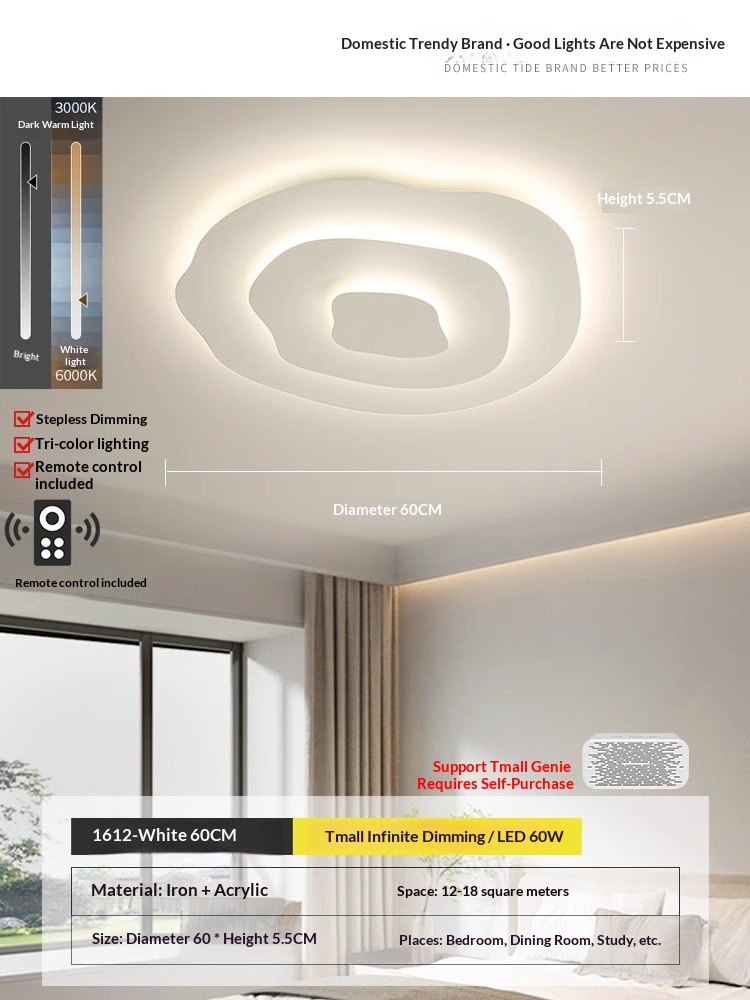 Bedroom Ceiling Nordic-style Lighting Fixture