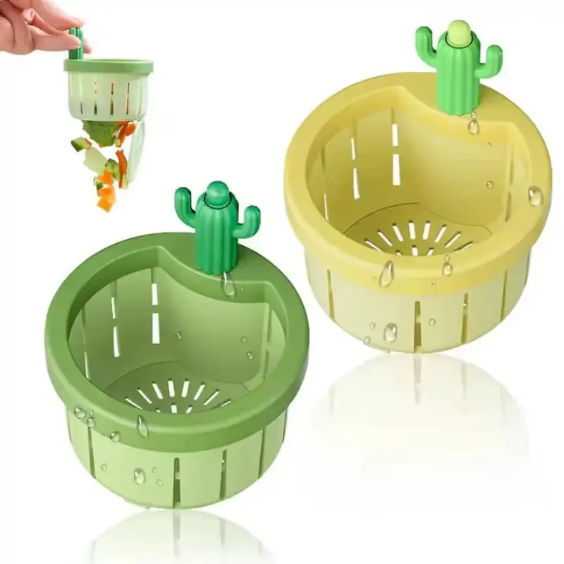 Cactus Sink Drain Strainer Press Automatic Dumping Basket Multi-functional