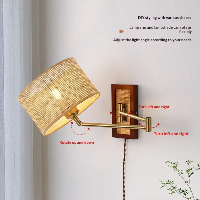 Vintage-style Wall Sconce With Built-in Switchno Wiring Required
