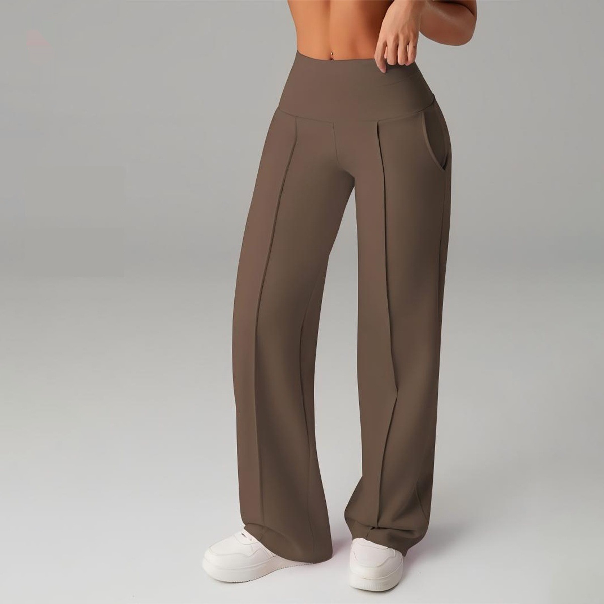 Womens Straight-leg Athletic Pants Loose-fitting Quick-dry Workout Wear