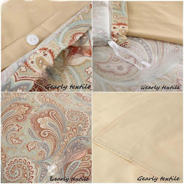 Four-Season Floral 60-Single-Ply Cotton Gauze Home Textile Duvet Cover And Pillowcase Three-Piece Set