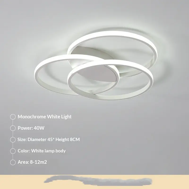 Nordic-style LED Ceiling Light For The Master Bedroomsleek Modern Lighting With Smart Innovative Design