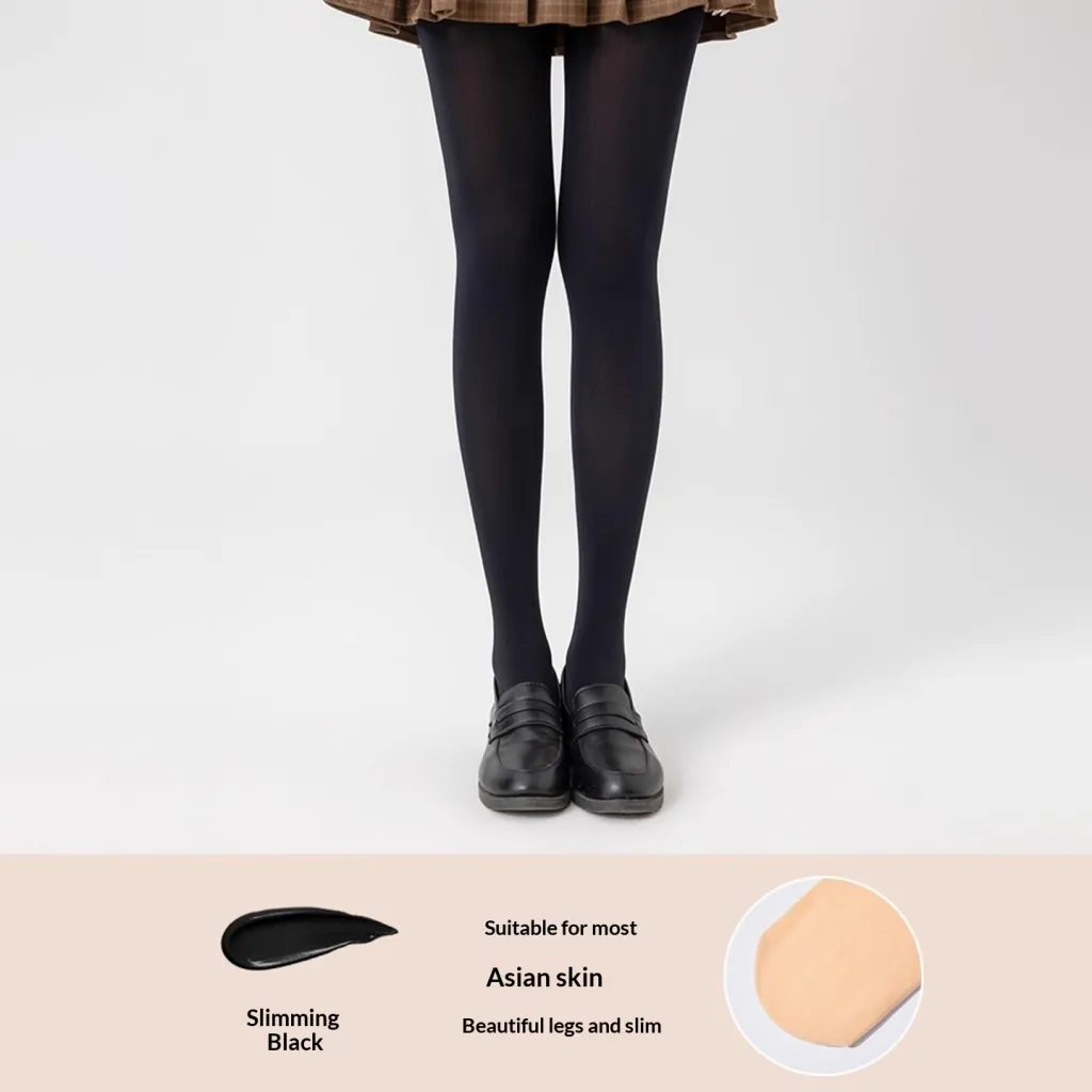 Fleece-lined Extra-thick Base Tights That Wont Slip Down - Black