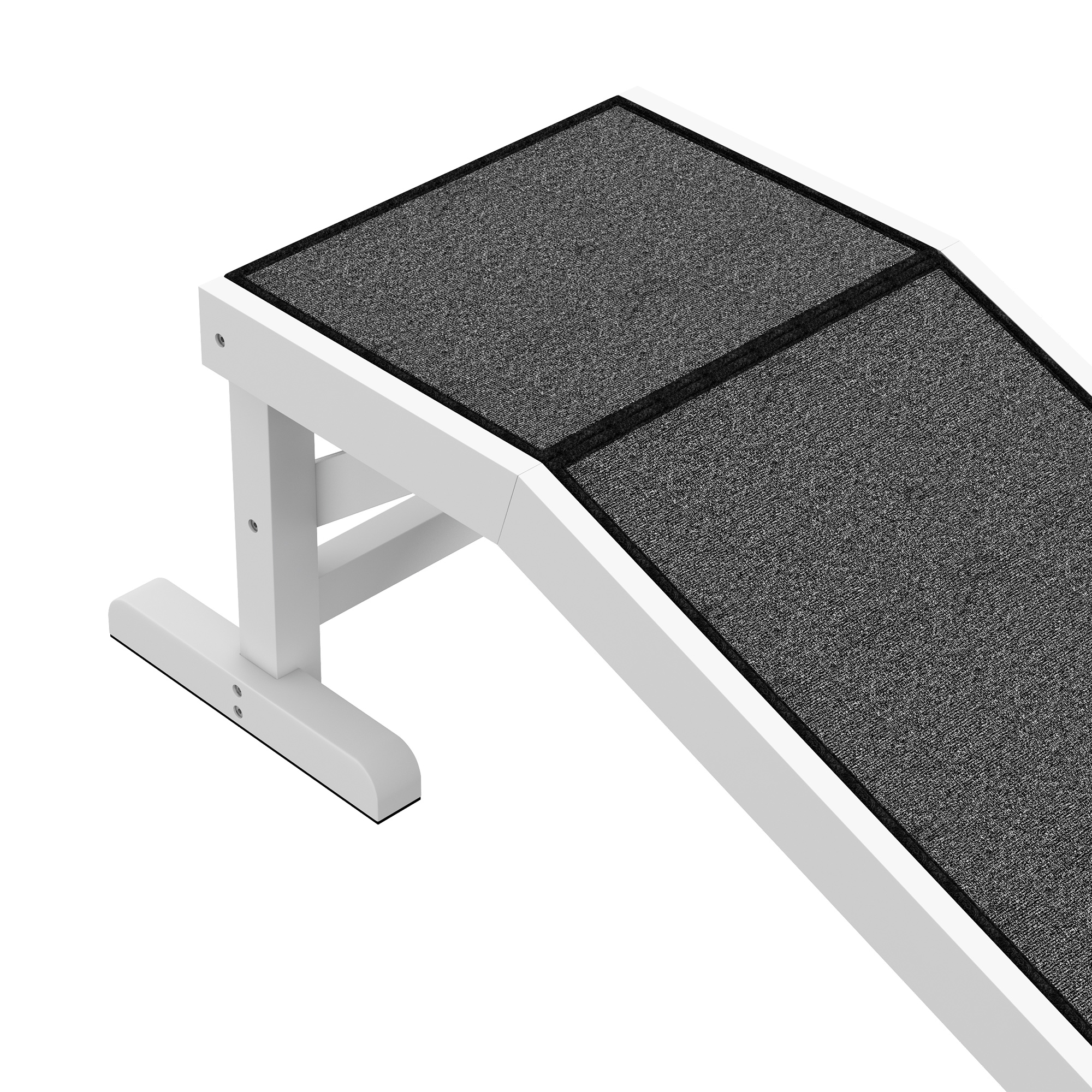 49 Pet Ramp For Dogs  Cats With Non-Slip Carpet, White