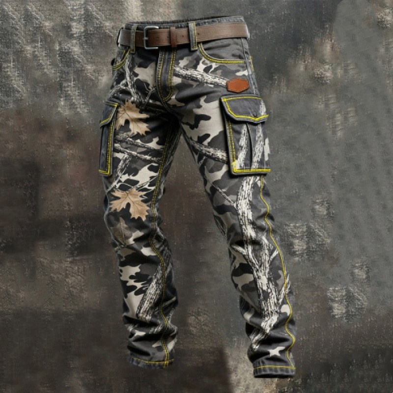 New Mens Vintage Punk Work Pants