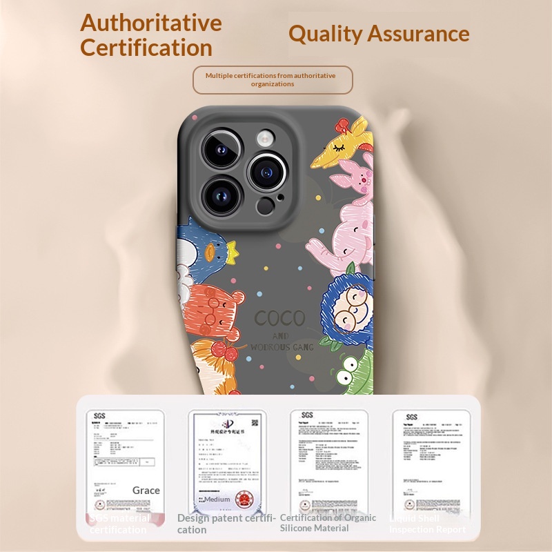 Compatible With The 5 Liquid Silicone 14 Plus Full-Body Phone Case