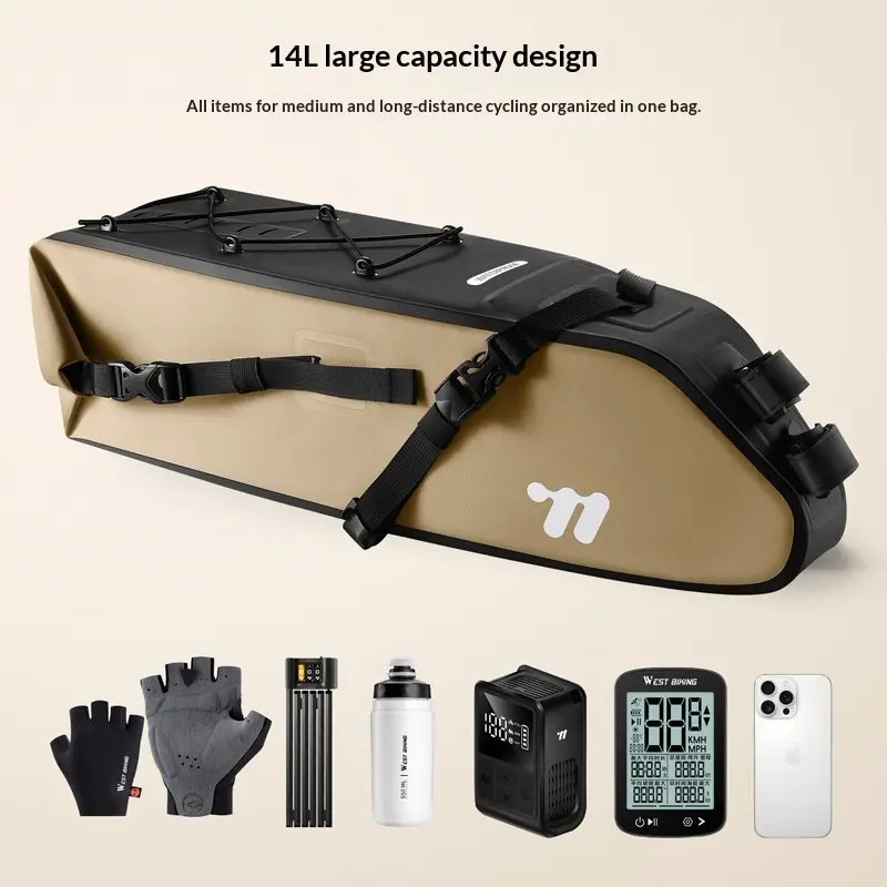 Waterproof Rear Bike Bag For Long-Distance Cycling