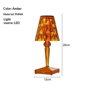 Crystal Ins Decorative Light Luxury Premium Atmosphere Rechargeable Desk Lamp