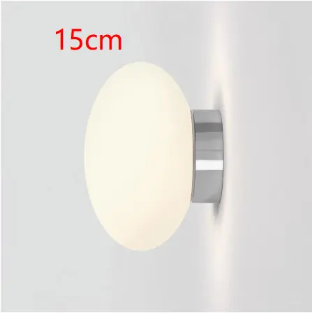 Mushroom-style Minimalist White Glass Wall Lamp For Bedrooms Studies And Rooms