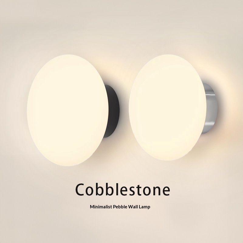 Mushroom-style Minimalist White Glass Wall Lamp For Bedrooms Studies And Rooms