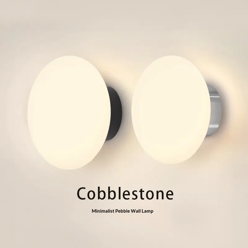 Mushroom-style Minimalist White Glass Wall Lamp