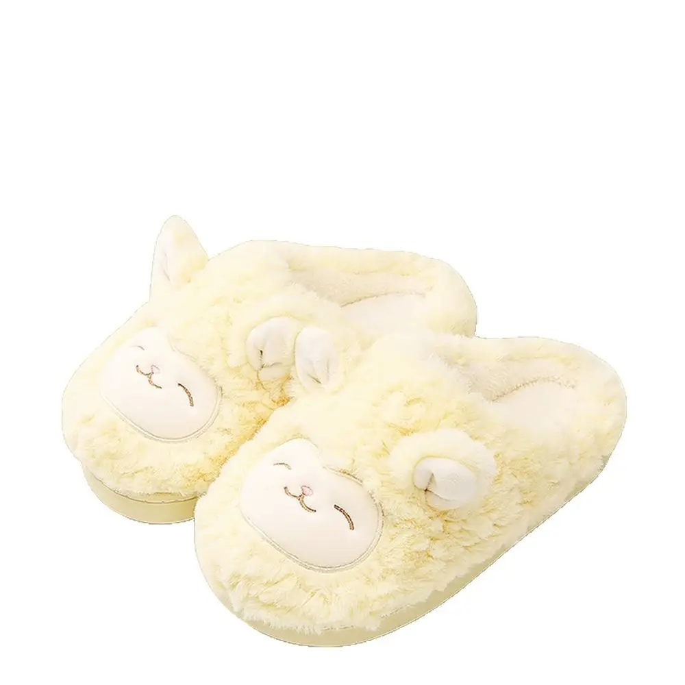 Warmth-Keeping Cotton Slippers For Couples Mens Non-Slip Fuzzy Indoor Postpartum Shoes