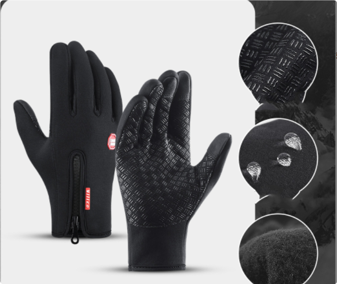 Winter Gloves Touch Screen Riding Motorcycle Sliding Waterproof Sports Gloves With Fleece 2