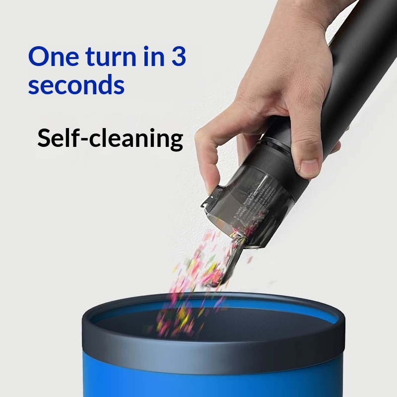 Car Vacuum Cleaner With Self-cleaning Function Powerful Suction And Inflatable Capability