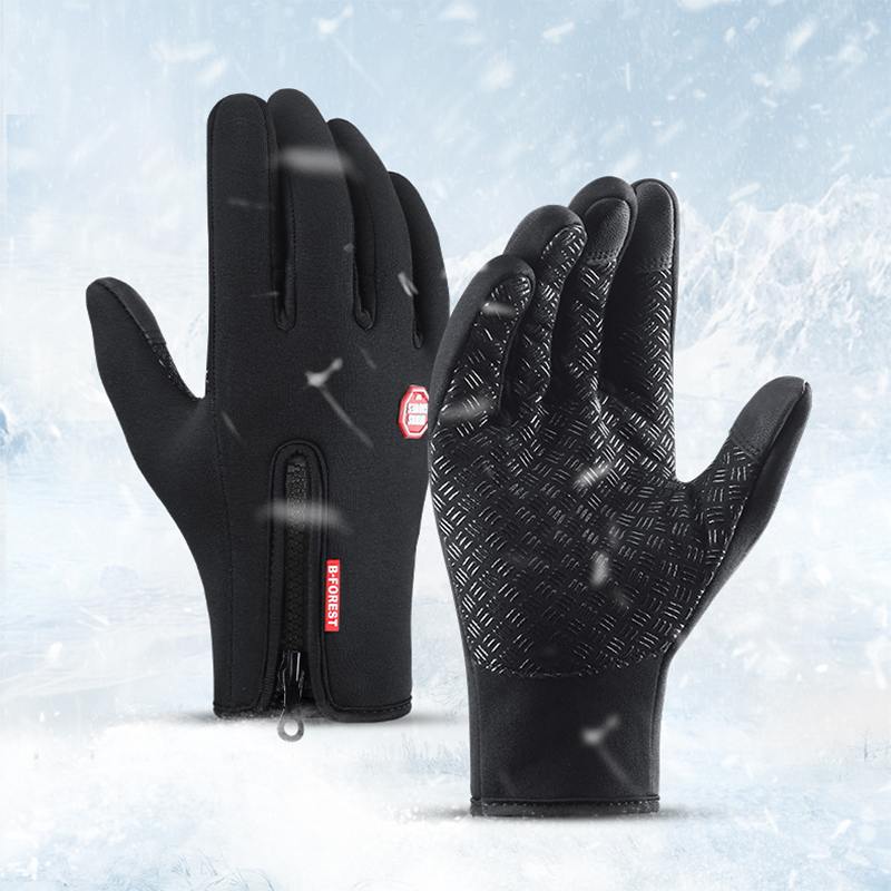Winter Gloves Touch Screen Riding Motorcycle Sliding Waterproof Sports Gloves With Fleece 5