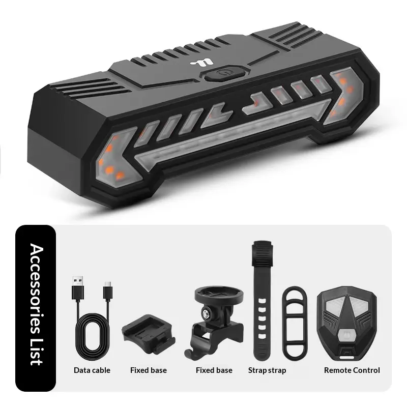 Wireless Remote-Controlled Steering Rear Bike Light