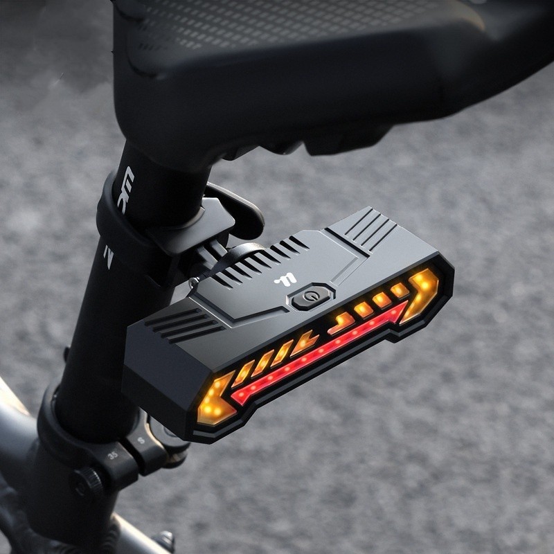 Wireless Remote-Controlled Steering Rear Bike Light