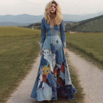 Womens Trendy Fashion Printed Womens Dress