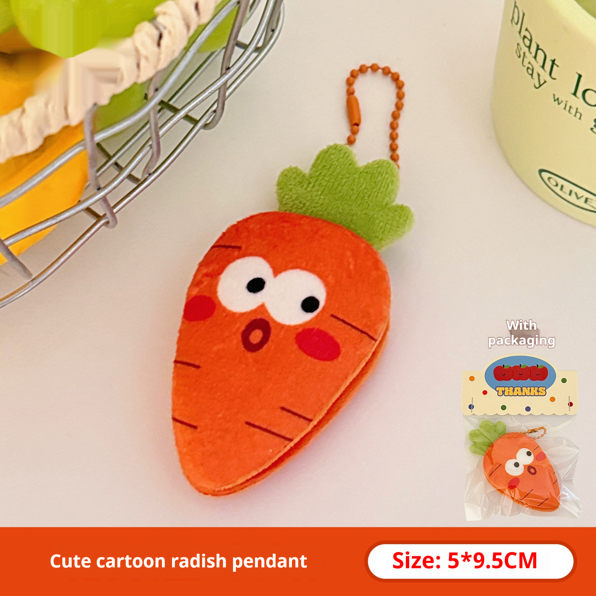 Cute Fruit Plush Keychain Pendant