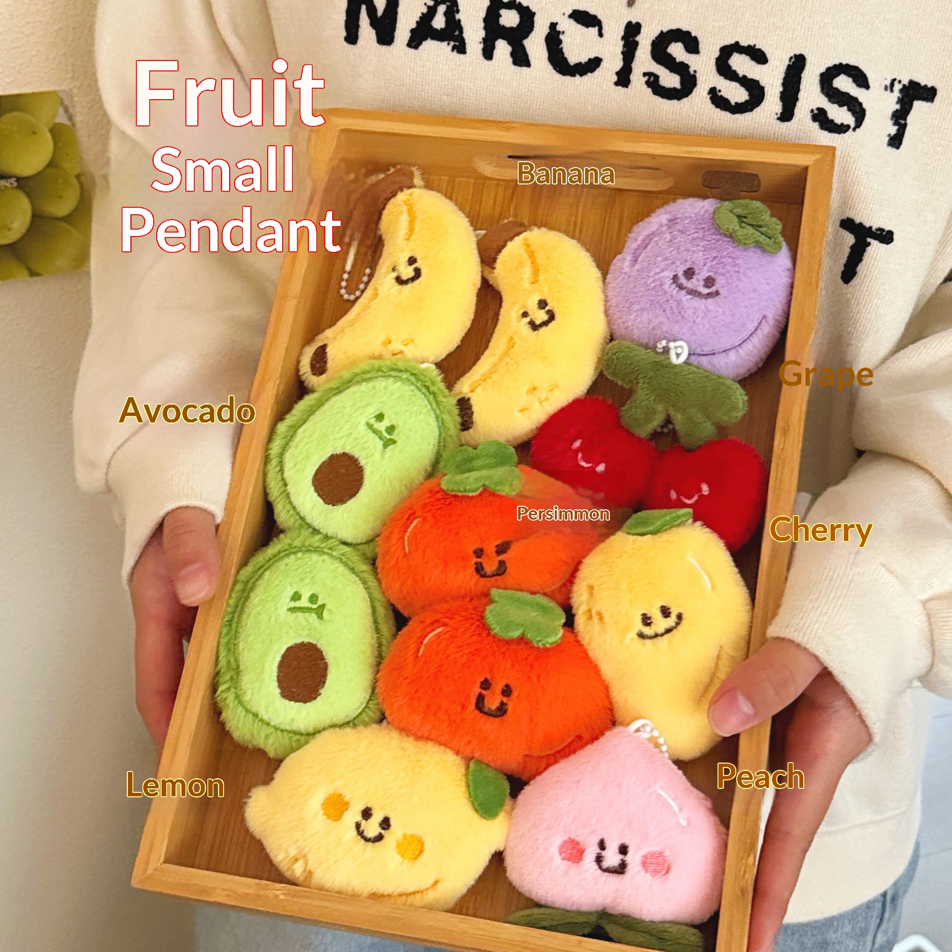Cute Fruit Plush Keychain Pendant