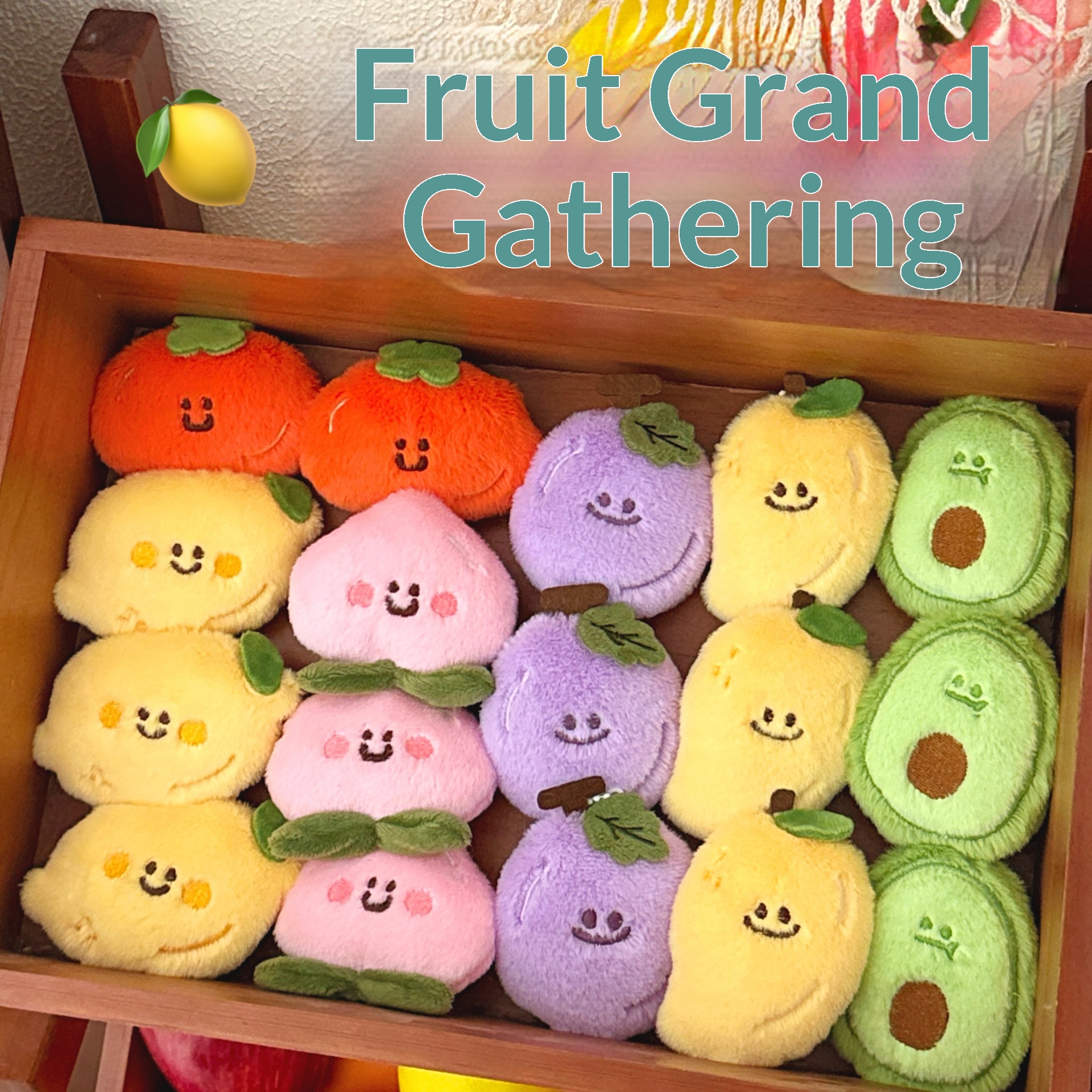 Cute Fruit Plush Keychain Pendant