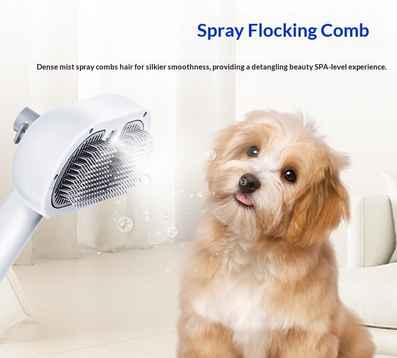 One-Click Fluff-Removal Pet Hair-Removing Spray Brush