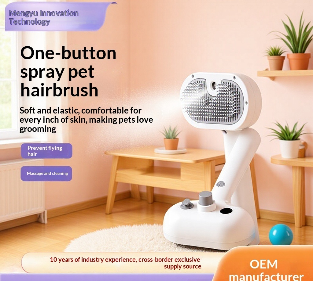 One-Click Fluff-Removal Pet Hair-Removing Spray Brush