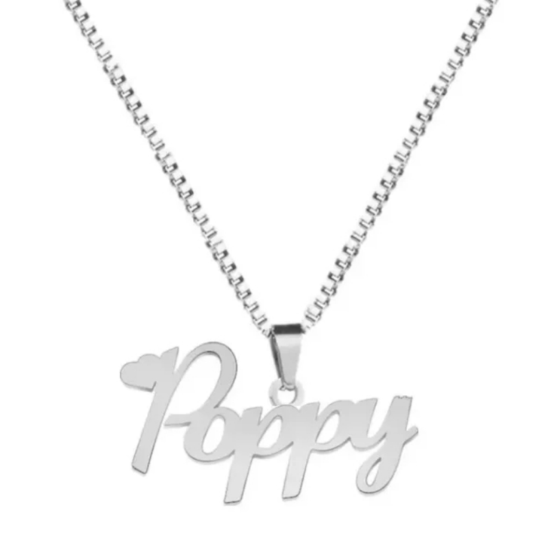 925 Sterling Silver English Letter Name Necklace Clavicle Chain