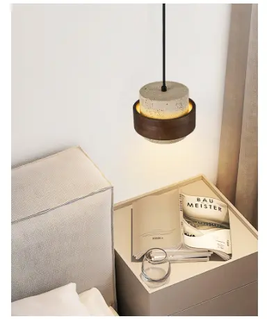 Minimalist Pendant Light For The Living Room Feature Wall In A Guesthouse Bedroom