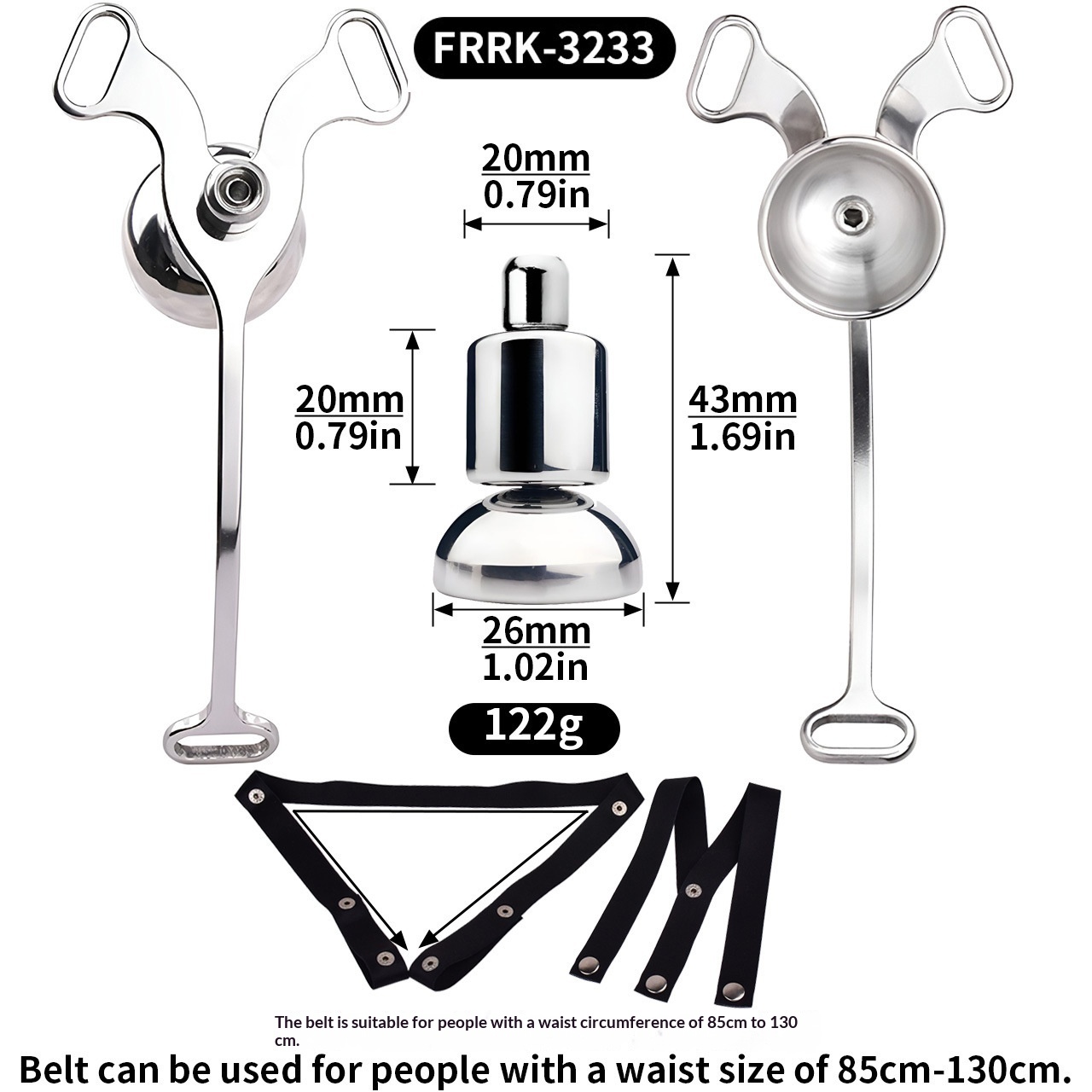 FRRK3231 Compressed Binding Hook Patch Chastity Lock