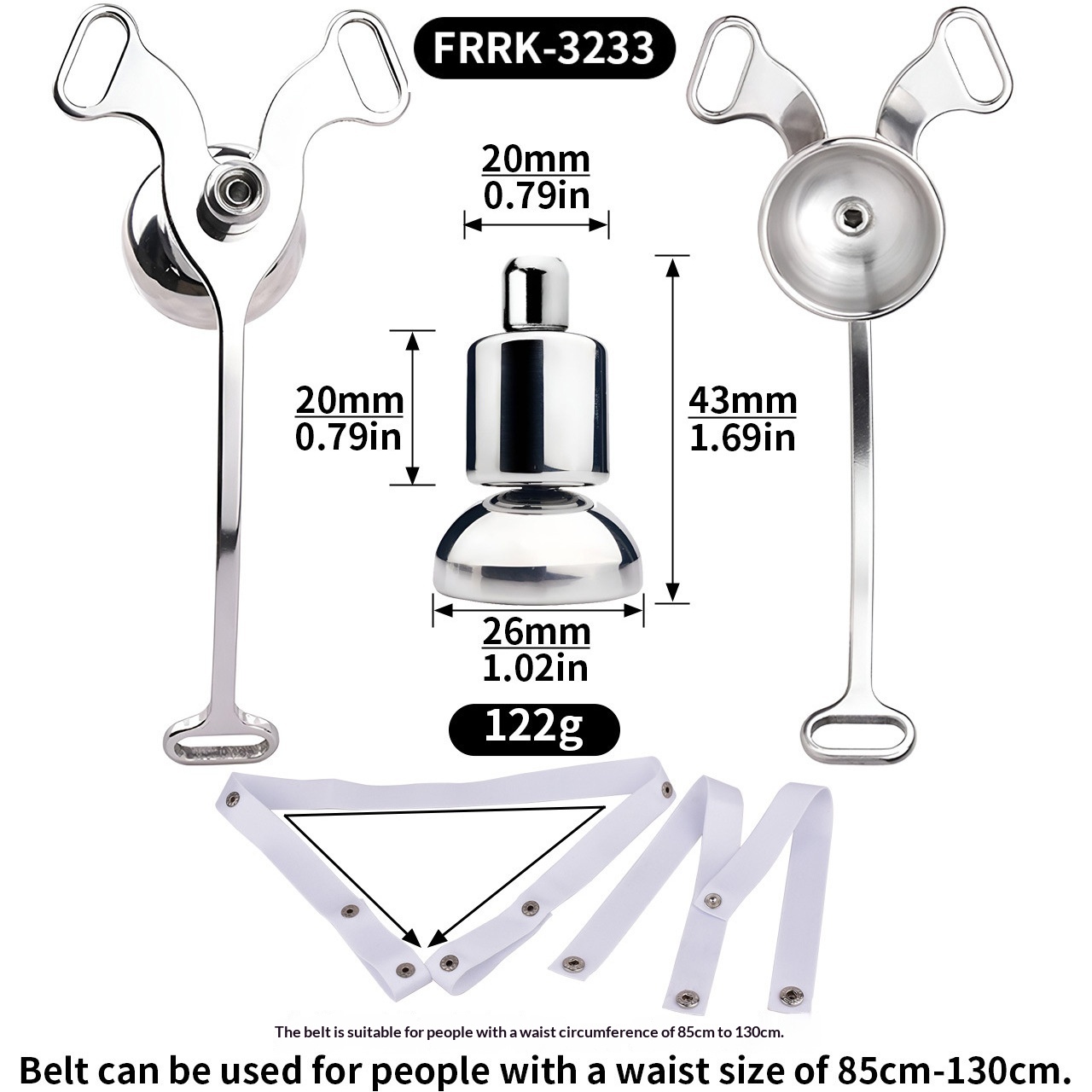 FRRK3231 Compressed Binding Hook Patch Chastity Lock