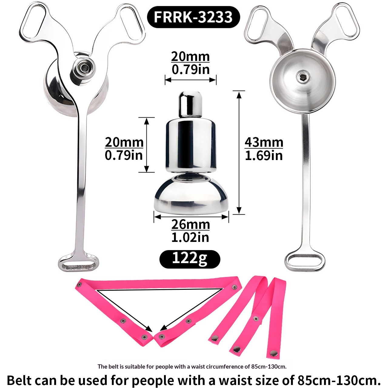 FRRK3231 Compressed Binding Hook Patch Chastity Lock