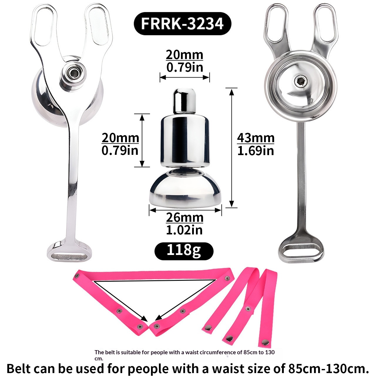 FRRK3231 Compressed Binding Hook Patch Chastity Lock