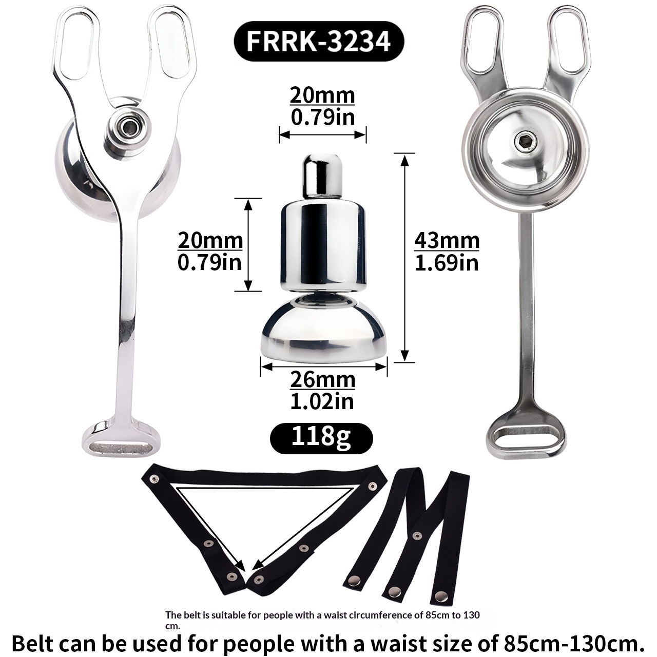 FRRK3231 Compressed Binding Hook Patch Chastity Lock