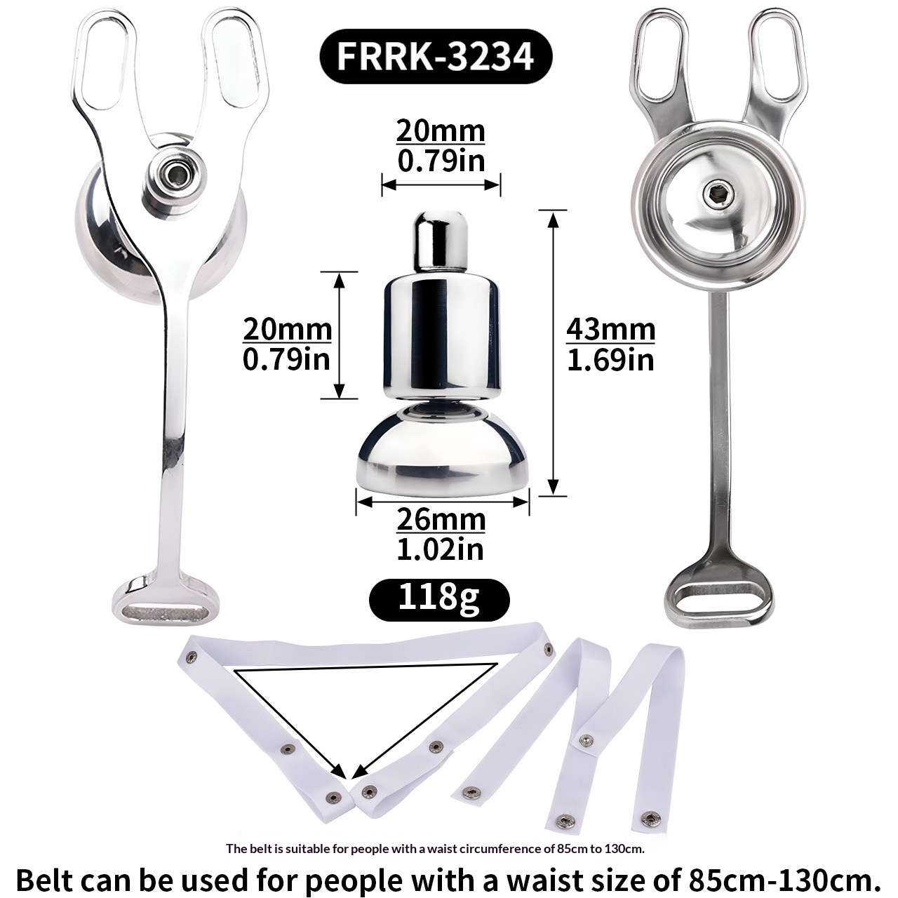 FRRK3231 Compressed Binding Hook Patch Chastity Lock