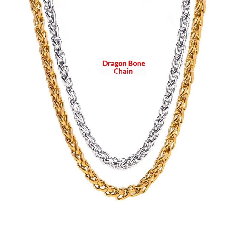 Titanium Steel Dragonbone Chain For Men In Europe And The US DIY Jewelry Accessory Chain