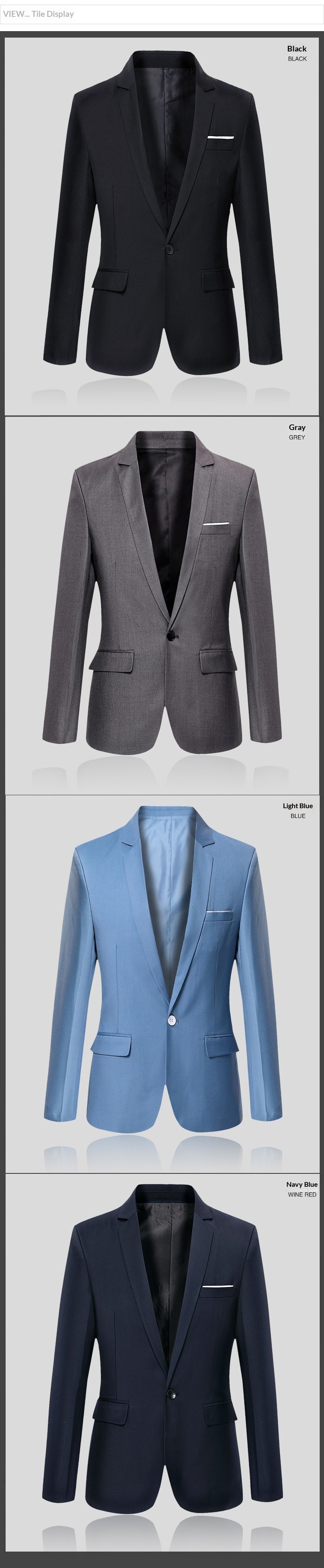 Einknopf Bräutigam Sakko im koreanischen Stil