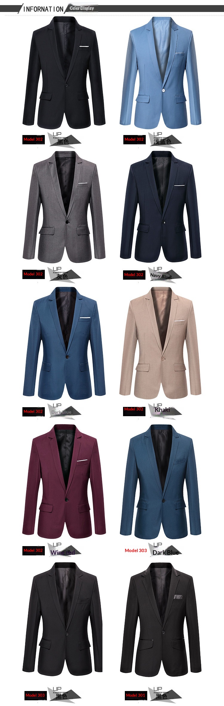 Einknopf Bräutigam Sakko im koreanischen Stil