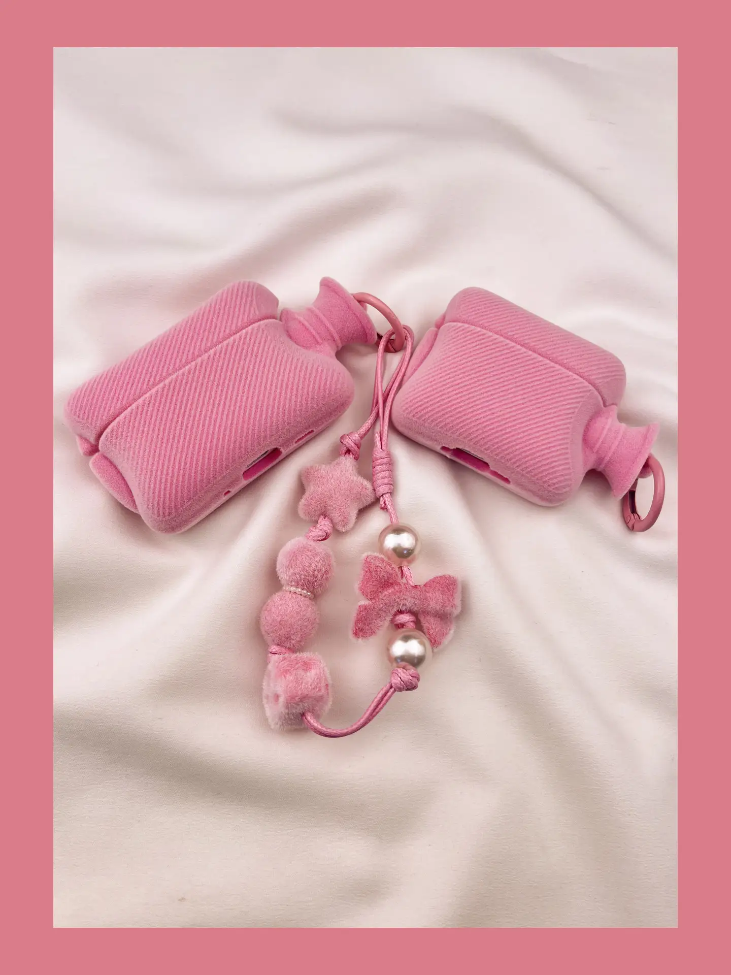 Creative Flocking Hot Water Bag Earphone Cover