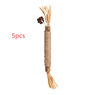 Cat Catnip Teething Stick Raffia Pet Toy