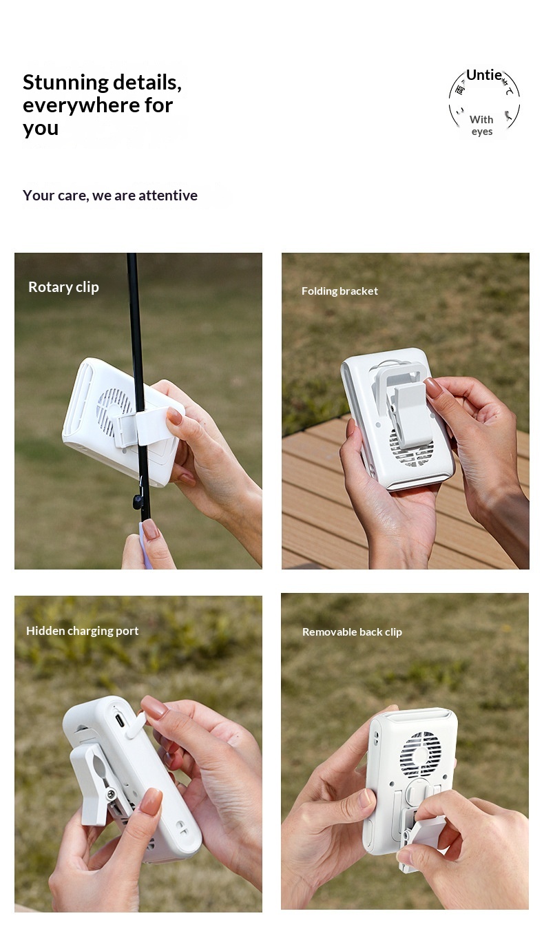 Waist-mounted Fan With A USB Charging Porthigh-output Portable Handheld Fan For Outdoor Use