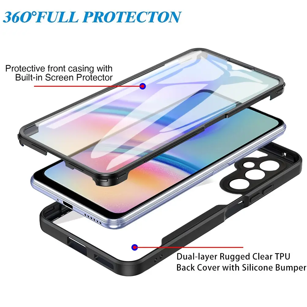 360 Full-body Phone Case With All-around A16 Film For Integrated Drop Protection