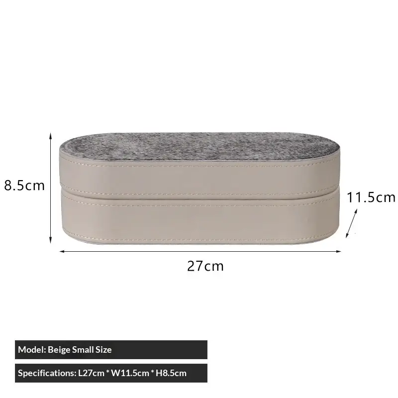 Sleek Modern High-end Jewelry Storage Box Made From Horsehair Leather