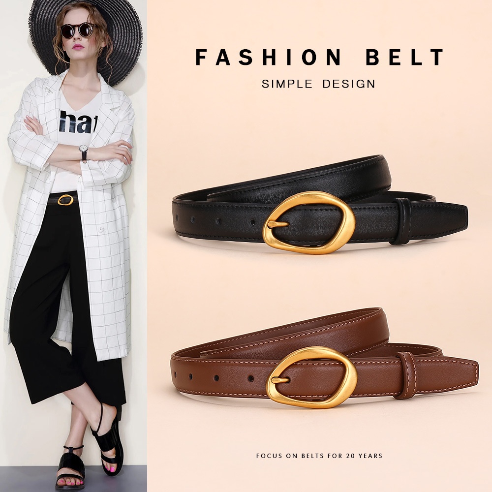 Womens Niche Design Cowhide Fashionable All-Match Belt